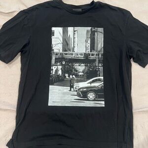 H&M Black Urban Graphic Tee